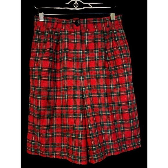 Norton McNaughton Shorts Suit 2 Pcs Blazer/Shorts Red/Green Tartan Sz. 8 Vtg - Picture 9 of 15
